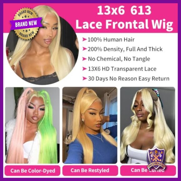 28 Inch Human Hair Lace Front Wig 13x6 HD Lace Pre Plucked Glueless